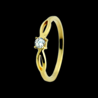 Inel aur 14K cu diamante – Model i006 (0.1ct)