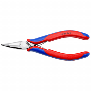 Cleste de precizie pentru electronisti cu varf indoit, Knipex 35 82 145