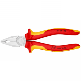 Cleste tip patent combinat VDE pentru electricieni, Knipex 03 06 180