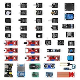 Kit 45 senzori compatibili Arduino pentru roboti sau diverse proiecte, Bitmi 10174