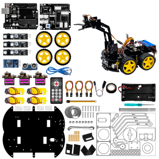 Kit de robot Arduino programabil cu brat robotic, Bitmi 10085