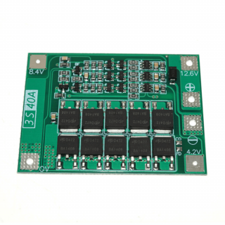 Modul BMS pentru acumulatori de Litiu, 3S, 12.6V, 40A