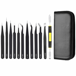 Set 12 pensete antistatice ESD pentru electronisti, Bitmi 10036