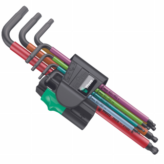 Set chei imbus hexagonale, 950 7 Hex-Plus Multicolour Magnet, 7 piese, Wera 05022534001