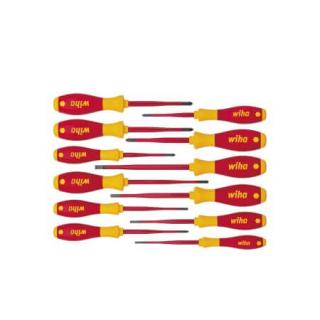 Set de 12 surubelnite VDE pentru electricieni SoftFinish    slimFix, Wiha, 41003