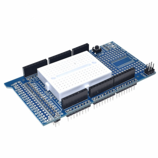 Shield cu mini breadboard pentru prototipuri, compatibil Arduino MEGA