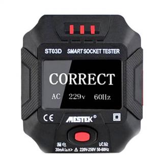 Tester de priza cu afisaj LCD Mestek ST03D