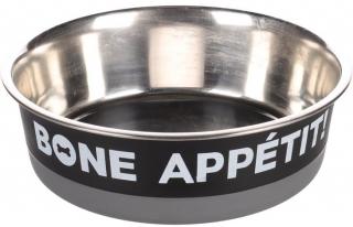 Bol hrana si apa Bone Appetit rotund negru 400 ml