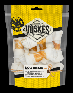 Voskes Dog Treats  Os din piele presata de vita infasurat cu carne de pui