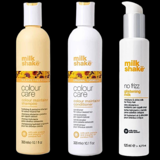 Set 3 produse - Ingrijire par vopsit, Sampon 300 ml, Balsam 300 ml, Spray anti-frizz 125 ml, Colour Care Milk_shake