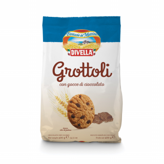 Divella Biscuiti Grottoli cu Fulgi de Ciocolata 400gr