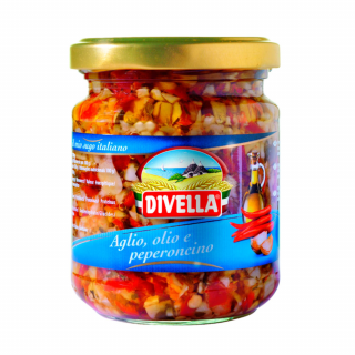 Divella Usturoi, ulei de masline, si ardei iute 190gr.