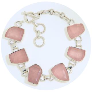 Bratara Argint 925 Cuart Roz Natural - Rafinament si Echilibru