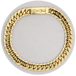 Bratara Miami Cuban Plina Lucrata Manual Aur 14k Galben - Eleganta si Forta