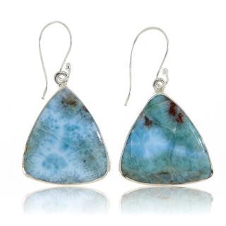 Cercei Argint 925 Larimar Natural - Calm Tropical