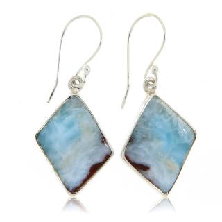 Cercei Argint 925 Larimar Natural - Eleganta si Calm Tropical