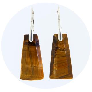 Cercei Argint 925 Ochi de Tigru Natural - Eleganta si Protectie