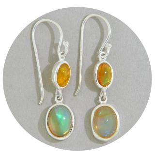 Cercei Argint 925 Opal Natural - Eleganta Subtila