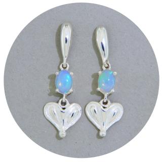 Cercei Argint 925 Opal Natural - Lux si Armonie