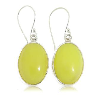 Cercei Argint 925 Opal Verde Natural - Stralucire si Reflectie Vibranta