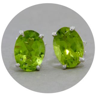 Cercei Argint 925 Peridot Natural - Prospetime si Echilibru