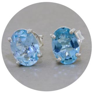 Cercei Argint 925 Topaz Natural - Claritate si Stil