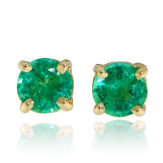 Cercei Aur 14k Smaralde Naturale de Zambia - Eleganta si Rafinament