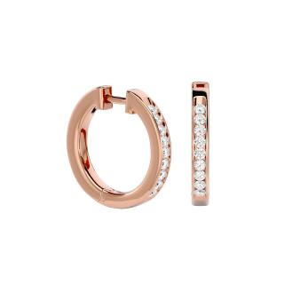 Cercei Aur Gleaming Hoop Aur 18k Diamante - Hannah