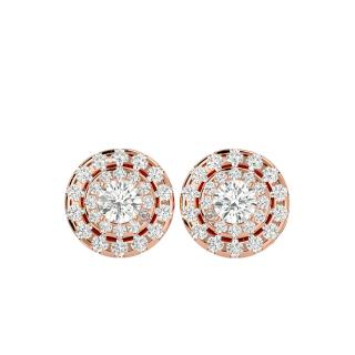 Cercei Aur Harmonious Halo Stud Aur 18k Pure Diamonds - Amanda