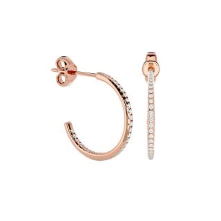 Cercei Aur Timeless Hoop Aur 18k Pure Diamonds - Diana