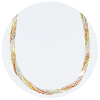 Colier cu Lant Rasucit 5 mm Argint 925 Placat cu Aur si Rodiu - Rising Sun