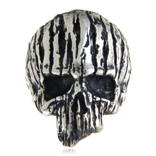 Ghiul Argint 925 Oxidat Wood Skull - Atitudine si Nonconformism