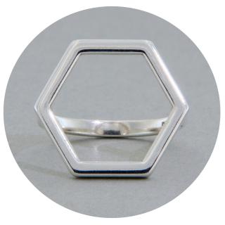 Inel Argint 925 Barbatesc Hexagon - Echilibru si Forta