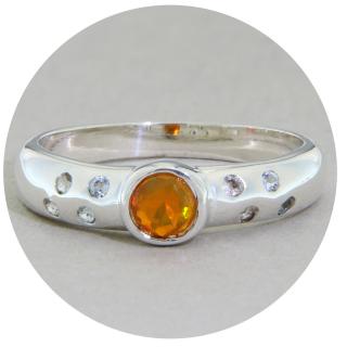 Inel Argint 925 Opal Natural Cubic Zirconia - Stil si Stralucire Delicata