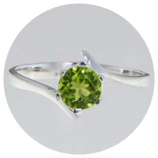 Inel Argint 925 Peridot Natural - Culoare si Eleganta