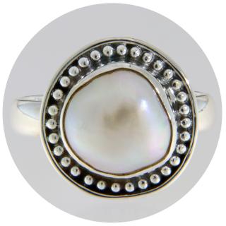 Inel Argint 925 Perla de Cultura - Eleganta Pura