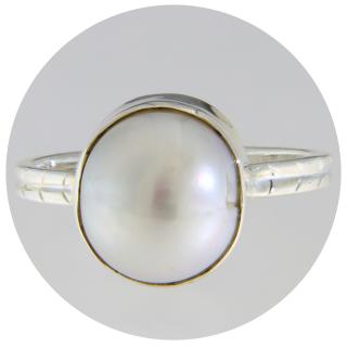 Inel Argint 925 Perla de Cultura Naturala - Delicat si Elegant