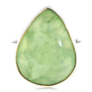 Inel Argint 925 Prehnit Natural - Armonie si Serenitate