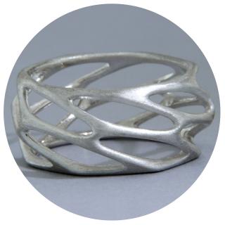 Inel Argint 925 Sculptat Design Organic - Eleganta Moderna