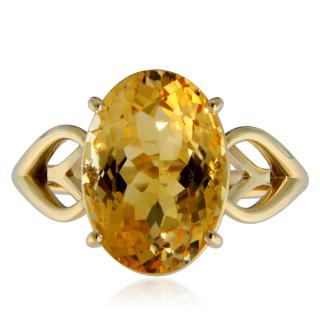 Inel Aur 14k Galben Citrin Natural - Eleganta si Distinctie