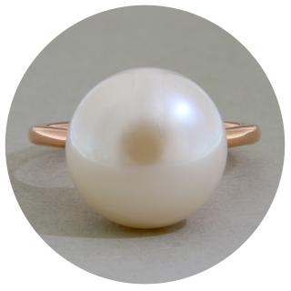 Inel Aur 14k Roz Perla de Cultura Naturala - Eleganta si Rafinament