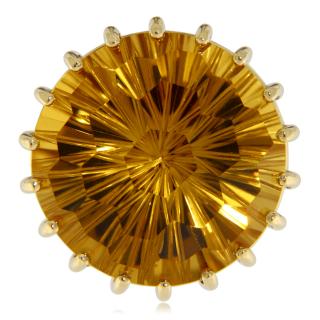 Inel Aur Galben 14k Citrin Natural - Splendoare si Rafinament