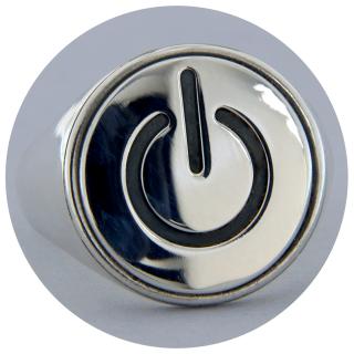Inel Barbatesc Argint 925 Power On Off - Good Restart