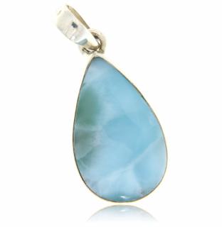 Pandant argint 925 Larimar Natural Para - Delicatete Azurie