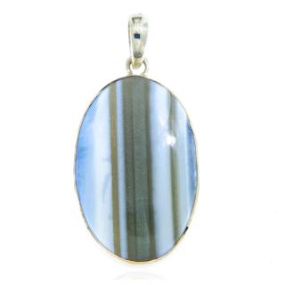 Pandant argint 925 Opal Albastru Natural - Eleganta si Calm Interior