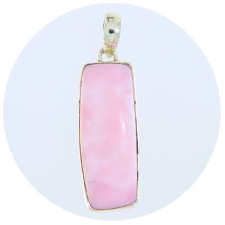 Pandant Argint 925 Opal Roz Natural - Rafinament si Iubire