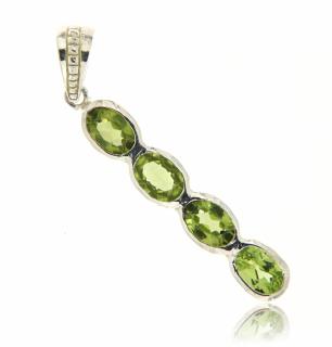 Pandant Argint 925 Peridot Natural - Prospetime Verde