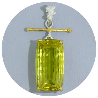 Pandantiv Argint 925 Accente Aurite Cuart Lemon Natural - Captivant si Modern