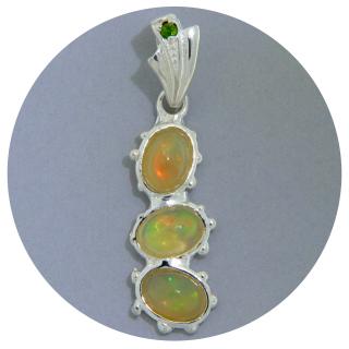 Pandantiv Argint 925 Opal Etiopian Natural - Energie si Rafinament