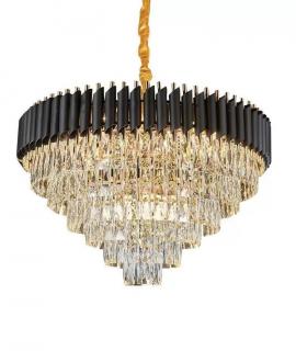 CANDELABRU DE CRISTAL - GOLD-NEGRU 12X E14